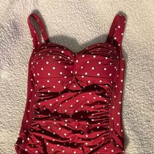 3. NIPTUCK SWIM. Red polka dots women swimsuit .